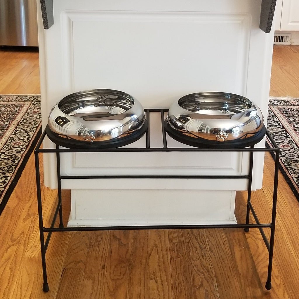 Adjustable Double Bowl Elevated Dog Feeder – Stainless Steel Stand for Raw. Wet & Dry Food – Small to XL Sizes