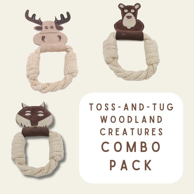 All Natural. Triple Stitched Pet Tug Toy. Durable. pet-safe and eco-friendly.